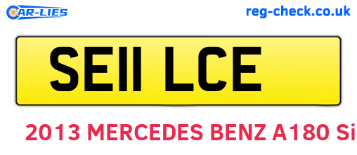 SE11LCE are the vehicle registration plates.