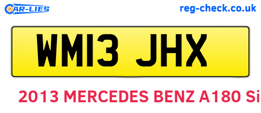 WM13JHX are the vehicle registration plates.