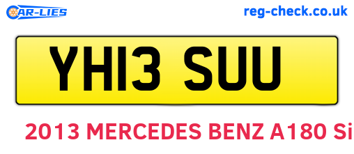 YH13SUU are the vehicle registration plates.