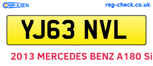 YJ63NVL are the vehicle registration plates.