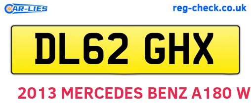 DL62GHX are the vehicle registration plates.