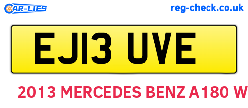 EJ13UVE are the vehicle registration plates.