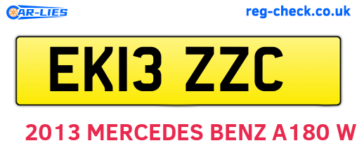 EK13ZZC are the vehicle registration plates.