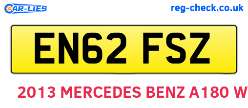 EN62FSZ are the vehicle registration plates.