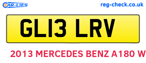 GL13LRV are the vehicle registration plates.