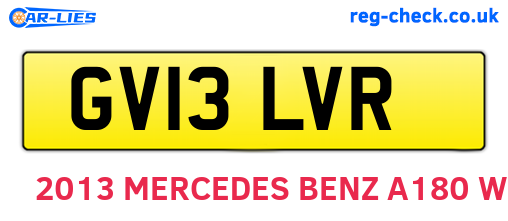GV13LVR are the vehicle registration plates.