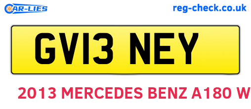 GV13NEY are the vehicle registration plates.