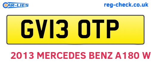 GV13OTP are the vehicle registration plates.