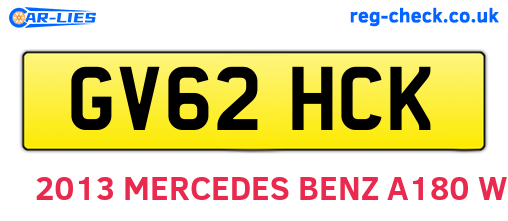 GV62HCK are the vehicle registration plates.