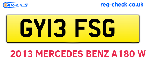 GY13FSG are the vehicle registration plates.