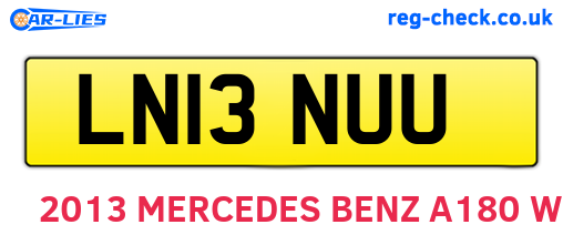 LN13NUU are the vehicle registration plates.