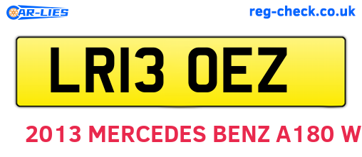 LR13OEZ are the vehicle registration plates.