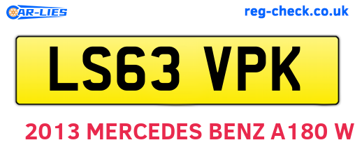 LS63VPK are the vehicle registration plates.