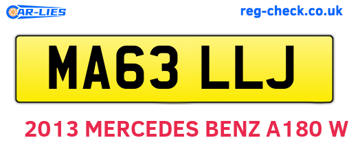 MA63LLJ are the vehicle registration plates.
