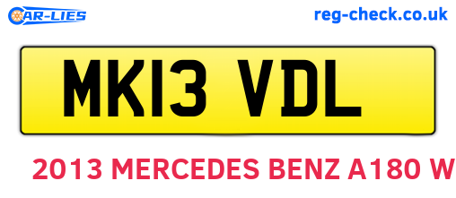 MK13VDL are the vehicle registration plates.