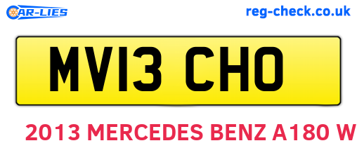 MV13CHO are the vehicle registration plates.