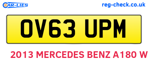 OV63UPM are the vehicle registration plates.