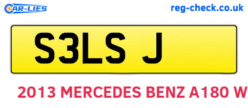 S3LSJ are the vehicle registration plates.