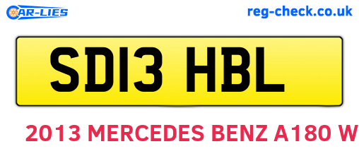 SD13HBL are the vehicle registration plates.