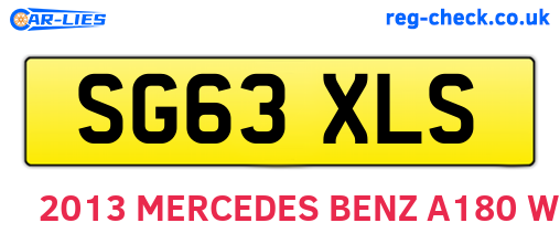 SG63XLS are the vehicle registration plates.