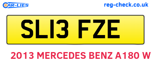 SL13FZE are the vehicle registration plates.