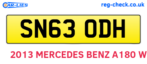 SN63ODH are the vehicle registration plates.