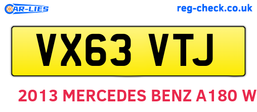 VX63VTJ are the vehicle registration plates.
