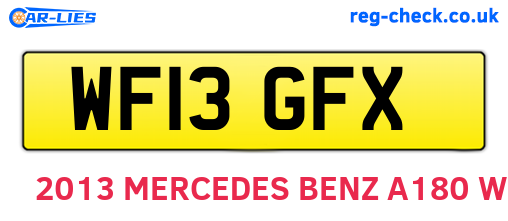 WF13GFX are the vehicle registration plates.