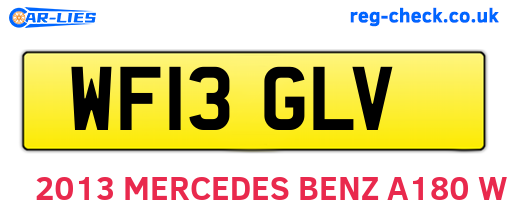 WF13GLV are the vehicle registration plates.