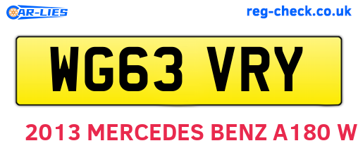 WG63VRY are the vehicle registration plates.