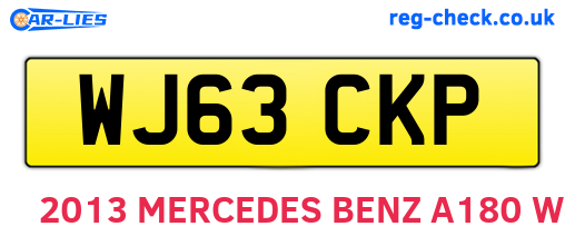 WJ63CKP are the vehicle registration plates.