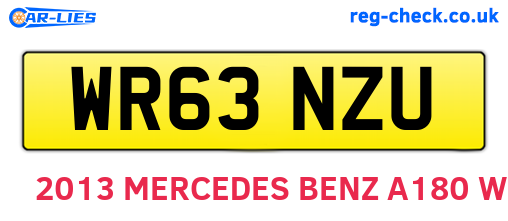 WR63NZU are the vehicle registration plates.