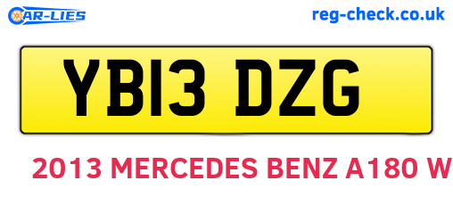 YB13DZG are the vehicle registration plates.