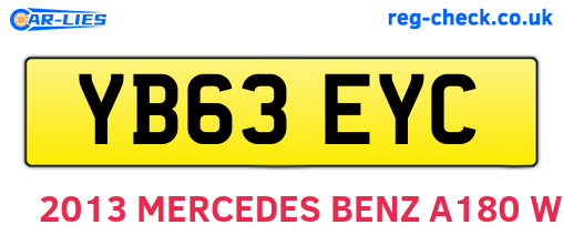 YB63EYC are the vehicle registration plates.