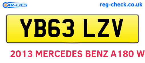 YB63LZV are the vehicle registration plates.
