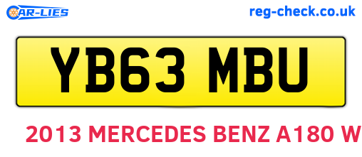 YB63MBU are the vehicle registration plates.