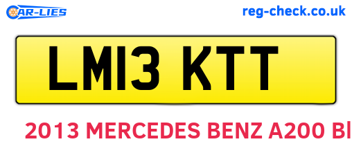 LM13KTT are the vehicle registration plates.