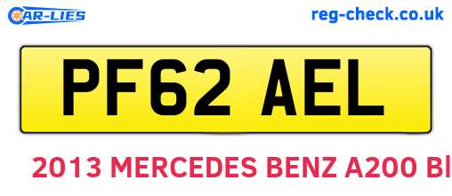 PF62AEL are the vehicle registration plates.