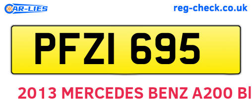 PFZ1695 are the vehicle registration plates.
