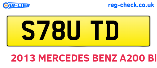 S78UTD are the vehicle registration plates.