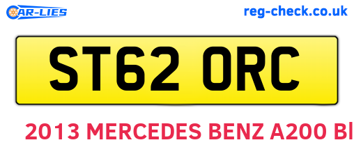 ST62ORC are the vehicle registration plates.