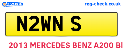 N2WNS are the vehicle registration plates.