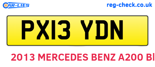 PX13YDN are the vehicle registration plates.