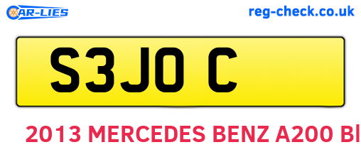 S3JOC are the vehicle registration plates.