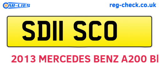 SD11SCO are the vehicle registration plates.
