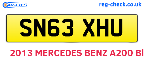 SN63XHU are the vehicle registration plates.