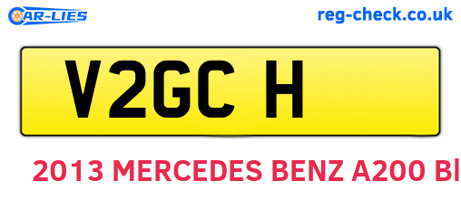V2GCH are the vehicle registration plates.
