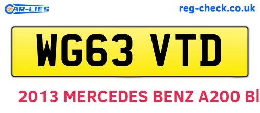 WG63VTD are the vehicle registration plates.