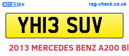 YH13SUV are the vehicle registration plates.
