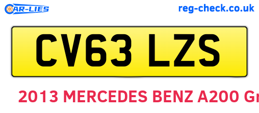 CV63LZS are the vehicle registration plates.
